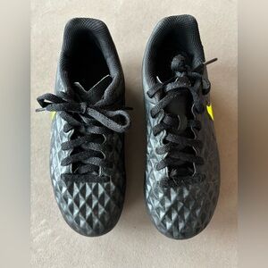 Nike Kids Soccer Cleats Black and Yellow